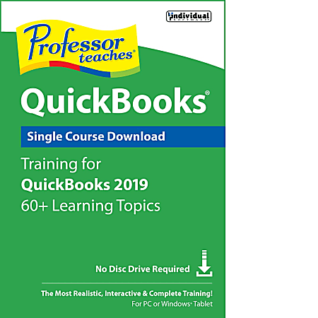 Individual Software® Professor Teaches QuickBooks 2019, For Windows®, Download