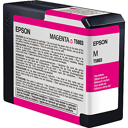 Epson® T580 Vivid Magenta Ink Cartridge, T580A00