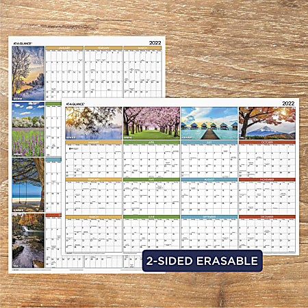 At A Glance Seasons Wall Calendar Pa133 22 - Office Depot