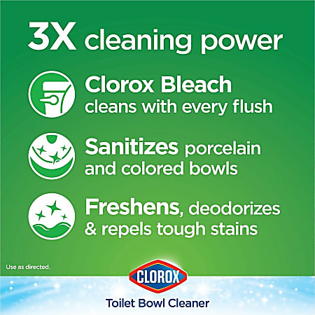 Clorox Ultra Clean Toilet Tablets Bleach - 3.50 oz (0.22 lb) - 2 / Pack - 840 / Pallet - Deodorize, Easy to Use - White