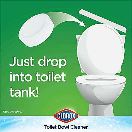 Clorox Ultra Clean Toilet Tablets Bleach - 3.50 oz (0.22 lb) - 2 / Pack - 840 / Pallet - Deodorize, Easy to Use - White