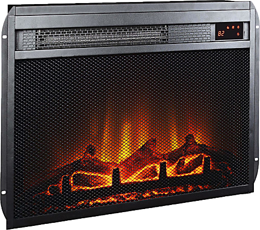 Ameriwood™ Home 23" Low-Profile Fireplace Insert, Black