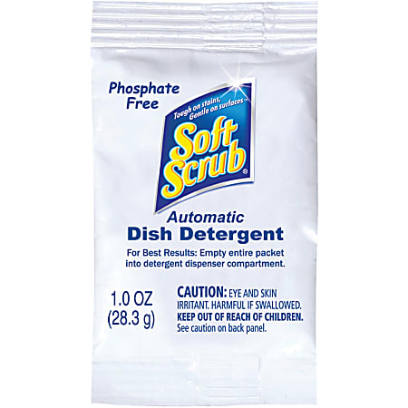 Soft Scrub Dishwasher Detergent Packs - 1 oz (0.06 lb) - Citrus Scent - Pleasant Scent, Phosphate-free - White - 200 / Carton