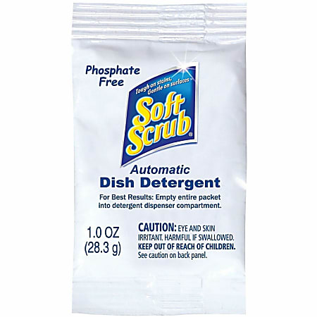 Soft Scrub Dishwasher Detergent Packs - 1 oz (0.06 lb) - Citrus Scent - Pleasant Scent, Phosphate-free - White - 200 / Carton