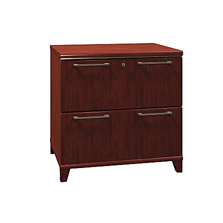 Bush Business Furniture Enterprise 30"W Lateral 2-Drawer File Cabinet, Harvest Cherry, Premium Installation