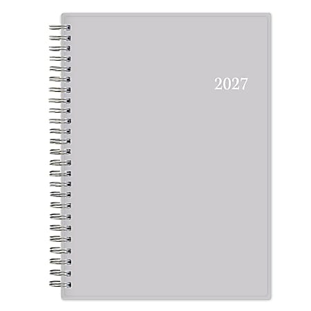 2027 Passages Solid Gray Weekly/Monthly Notes Planner 5.875x8.625