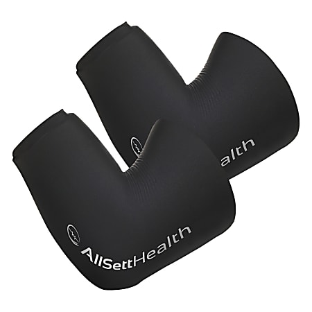 AllSett Health® Gel 360° Hot And Cold Compression Sleeves, XL, Black, Pack Of 2 Sleeves