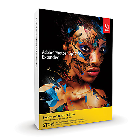 Adobe® Photoshop® Extended CS6 Student & Teacher Edition, For PC, Traditional Disc