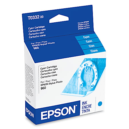Epson® T0332 (T033220) Cyan Ink Cartridge