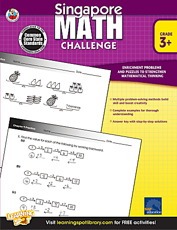 Frank Schaffer Singapore Math Challenge Workbook, Grade 3+
