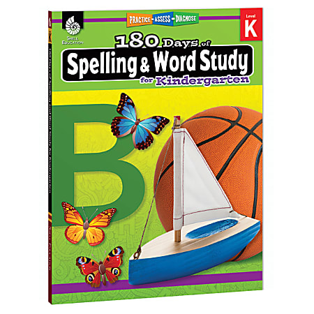 Shell Education 180 Days Of Spelling And Word Study, Kindergarten