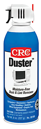 CRC Duster™ Moisture-Free Dust And Lint Remover, 8 Oz Can, Box Of 12