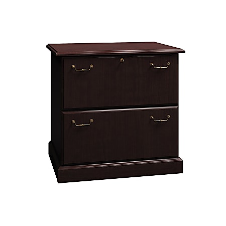 Bush Business Furniture Syndicate 30"W Lateral 2-Drawer File Cabinet, Mocha Cherry, Premium Installation