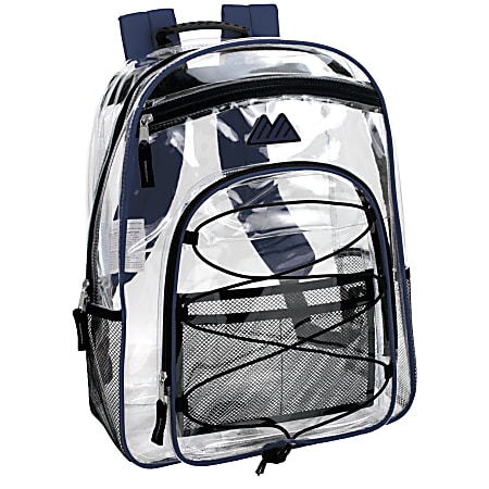 Trailmaker Water-Resistant Clear Backpack, Blue