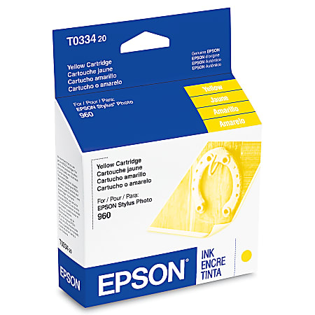 Epson® T0334 Yellow Ink Cartridge, T033420