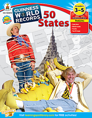 Carson-Dellosa Guinness World Records® 50 States Workbook, Grades 3-5