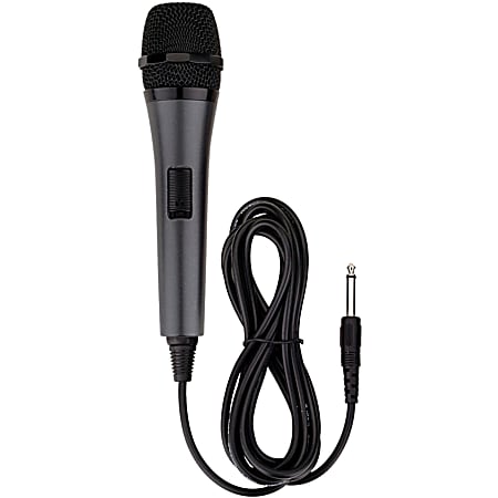 JS Karaoke M187 Microphone - 80 Hz to 11 kHz - Wired - 9.84 ft -72 dB - Dynamic - Handheld - Phono