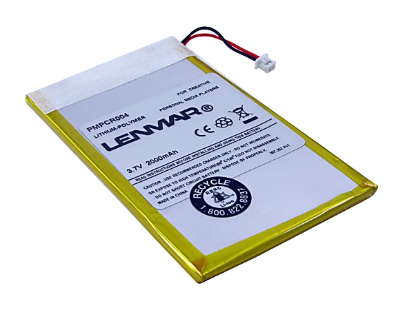 Lenmar® PMPCR004 Lithium-Polymer MP3/iPod Player Battery, 3.7 Volts, 2000 mAh Capacity