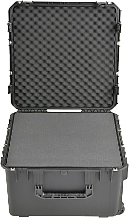 SKB Cases iSeries Protective Case With Cubed Foam And Wheels, 24" x 24", 14", Black