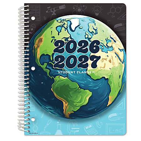 2026-2027 Global 11-Month Weekly/Monthly Academic Year Elementary Student-Matrix Planner, 8-1/2" x 11", Earth, August To June, Total Qty 1