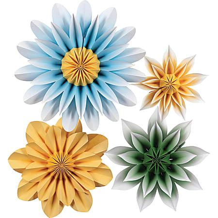 Teacher Created Resources Paper Flowers, Floral Sunshine, Pack Of 4 Paper Flowers