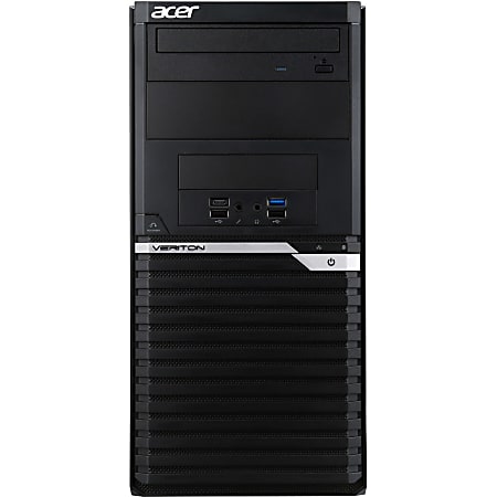Acer Veriton M4660G VM4660G-I3810H1 Desktop Computer - Intel Core i3 8th Gen i3-8100 Quad-core (4 Core) 3.60 GHz - 4 GB RAM DDR4 SDRAM - 500 GB HDD - Black - Windows 10 Pro 64-bit - Intel UHD Graphics 630