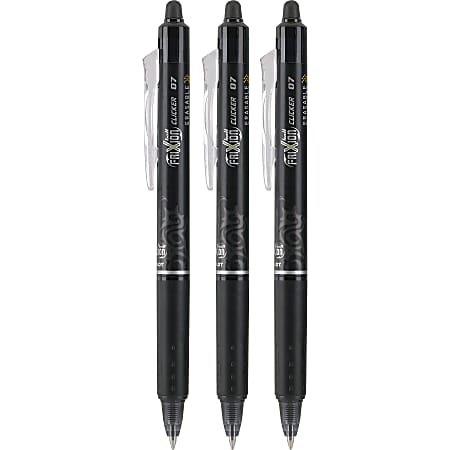 Pilot FriXion Ball Clicker Erasable Retractable Gel Pens Pack of 3