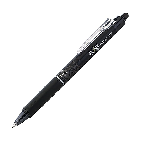 Pilot Frixion Clicker Erasable Gel Pens, Fine Point, Black Ink, 3 Count 