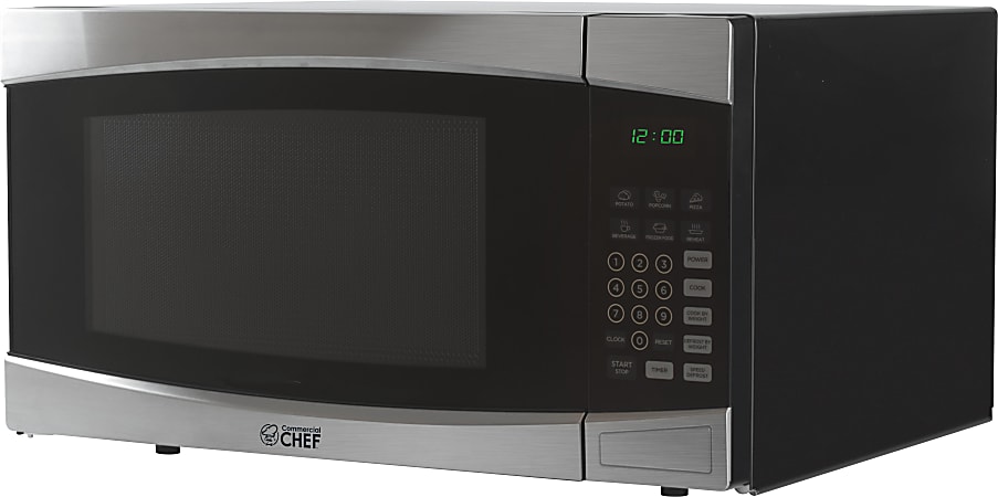 Commercial Chef 1.6 Cu. Ft. Counter-Top Microwave, Silver