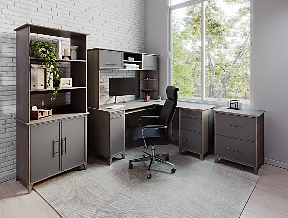 Realspace Koru 60 W L Shaped Corner Computer Desk With Integrated Power ...