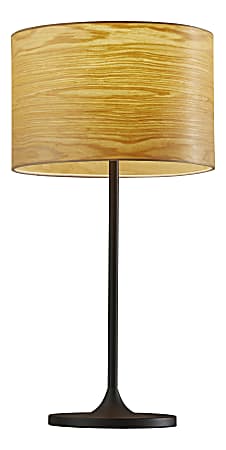Adesso® Oslo Table Lamp, 22-1/2"H, Cherry Shade/Black Base