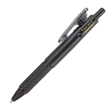 Pilot® Downforce Pressurized Ink Pen, Fine Point, 0.7 mm, Black Barrel, Black Ink
