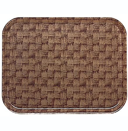 Cambro Camtray Rectangular Serving Trays, 14" x 18", Dark Basket, Pack Of 12 Trays