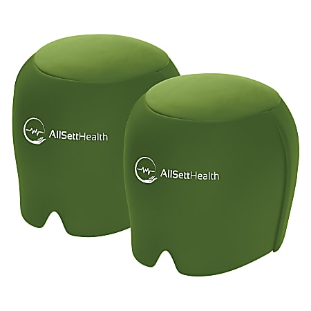 AllSett Health® Cold Gel Ice Head Wrap Hats For Headache And Migraine Relief, 9-1/16” x 5-9/16”, Green, Pack Of 2 Wrap Hats