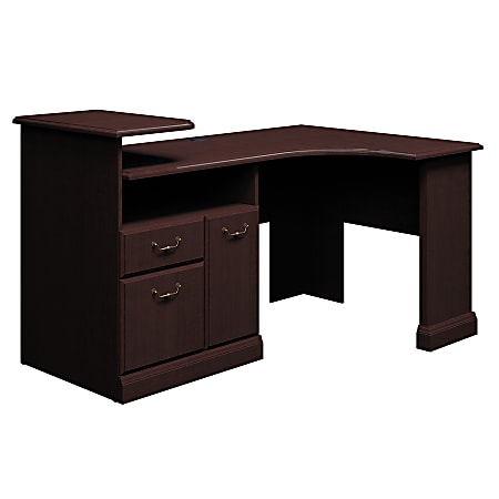 BBF Syndicate Corner Desk, 36 7/8"H x 62 7/8"W x 39 1/8"D, Mocha Cherry, Premium Installation Service
