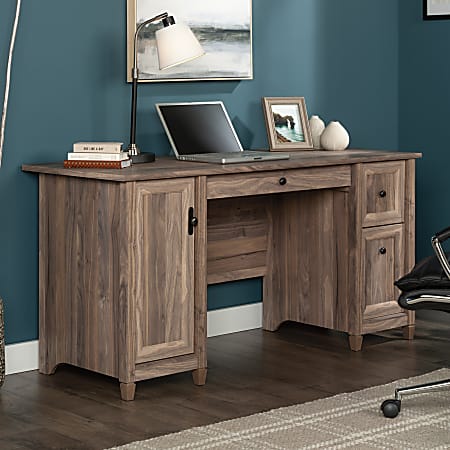 Sauder Edge Water 34 W Computer Desk With Storage Double Pedestal