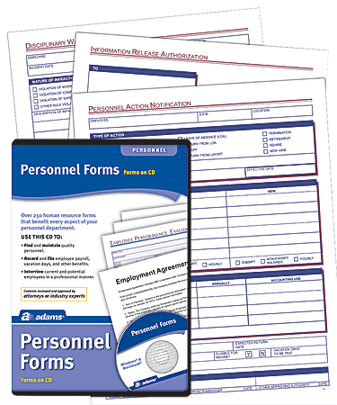 Adams® Employee Personnel Forms, CD