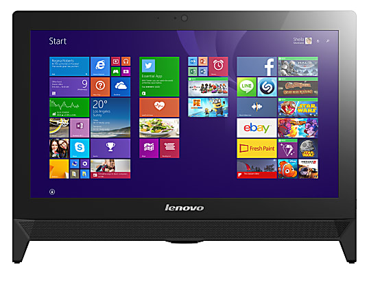 Lenovo® C20 All-In-One PC, 19.5" Screen, Intel® Celeron®, 4GB Memory, 500GB Hard Drive, Windows® 10