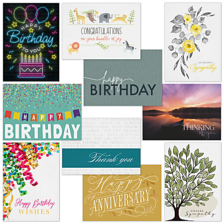 All-Occasion Greeting Cards, Life Events, Box Of 100