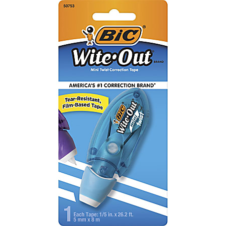 BIC® Wite-Out® Multipurpose Correction Tape, Single Line, 26.20', White