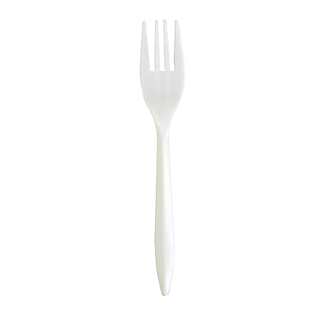 Genuine Joe Heavy/Medium-Weight Polypropylene Forks, White, Box Of 1,000