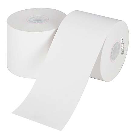 Office Depot® Brand Single-Ply Paper Rolls, 2 1/4" x 124', White