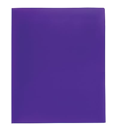 Office Depot® Brand Poly 2-Pocket Portfolio, Purple
