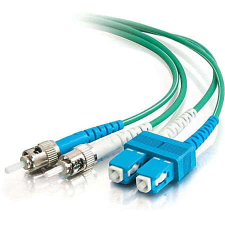 C2G-3m SC-ST 9/125 OS1 Duplex Singlemode Fiber Optic Cable (Plenum-Rated) - Green - 3m SC-ST 9/125 Duplex Single Mode OS2 Fiber Cable - Plenum CMP-Rated - Green - 10ft