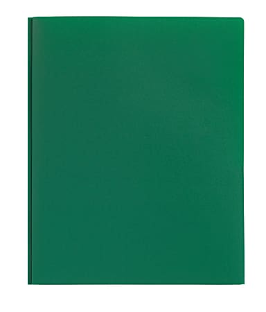 Office Depot® Brand Poly 2-Pocket Portfolio With Fasteners, Green
