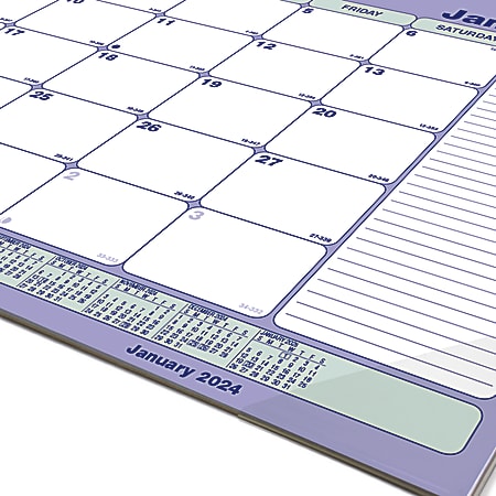 2024 Brownline Monthly Desk Pad Calendar 17 34 x 10 78 January To