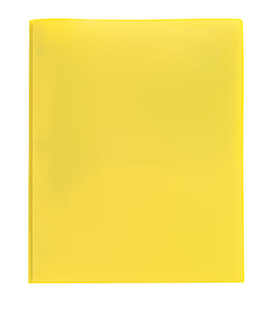 Office Depot® Brand Poly 2-Pocket Portfolio With Fasteners, Yellow