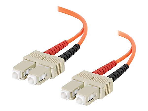 C2G SC-SC 62.5/125 OM1 Duplex Multimode PVC Fiber Optic Cable (LSZH) - Patch cable - SC multi-mode (M) to SC multi-mode (M) - 3 m - fiber optic - duplex - 62.5 / 125 micron - OM1 - orange