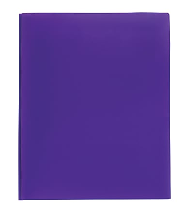 Office Depot® Brand Poly 2-Pocket Portfolio With Fasteners, Purple