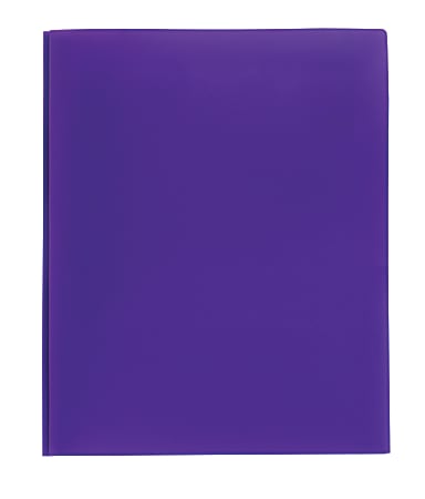 Office Depot® Brand Poly 2-Pocket Portfolio With Fasteners, Purple